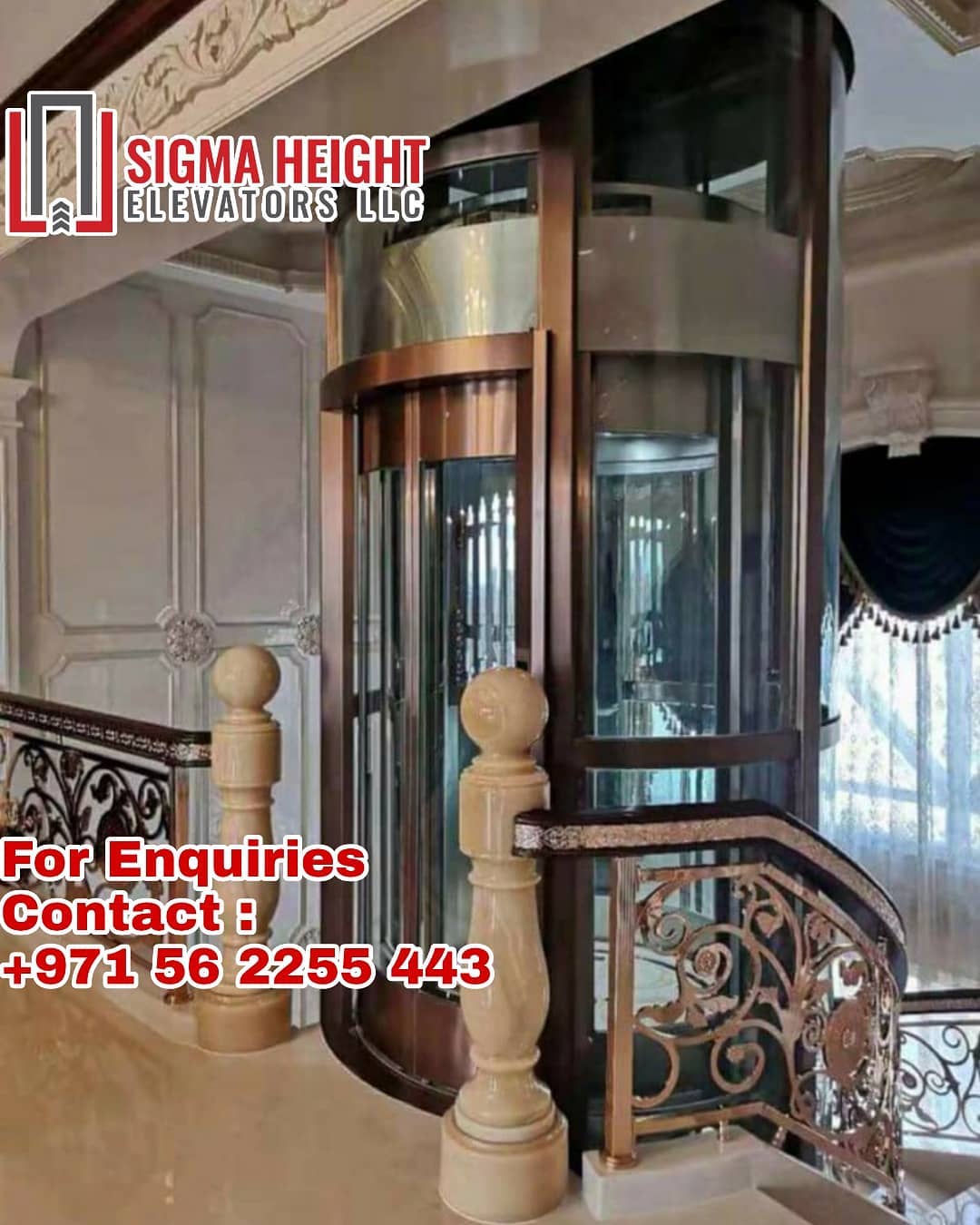 STAINLESS STEEL PASSENGER LIFT DUBAI